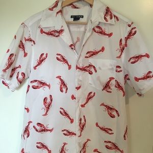 Short Sleeve Lobster Collared Button Down Seinfeld
